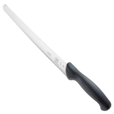 Mercer Millennia bread knife crust-slicing efficiency in kitchen prep
