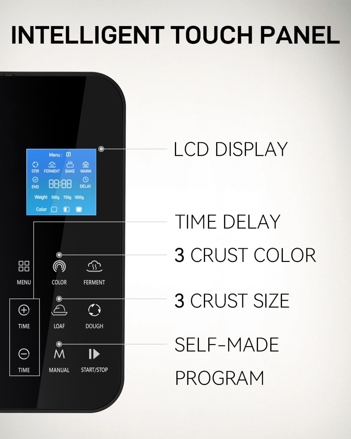 MERIOR one-touch control simplifies baking for busy mornings.