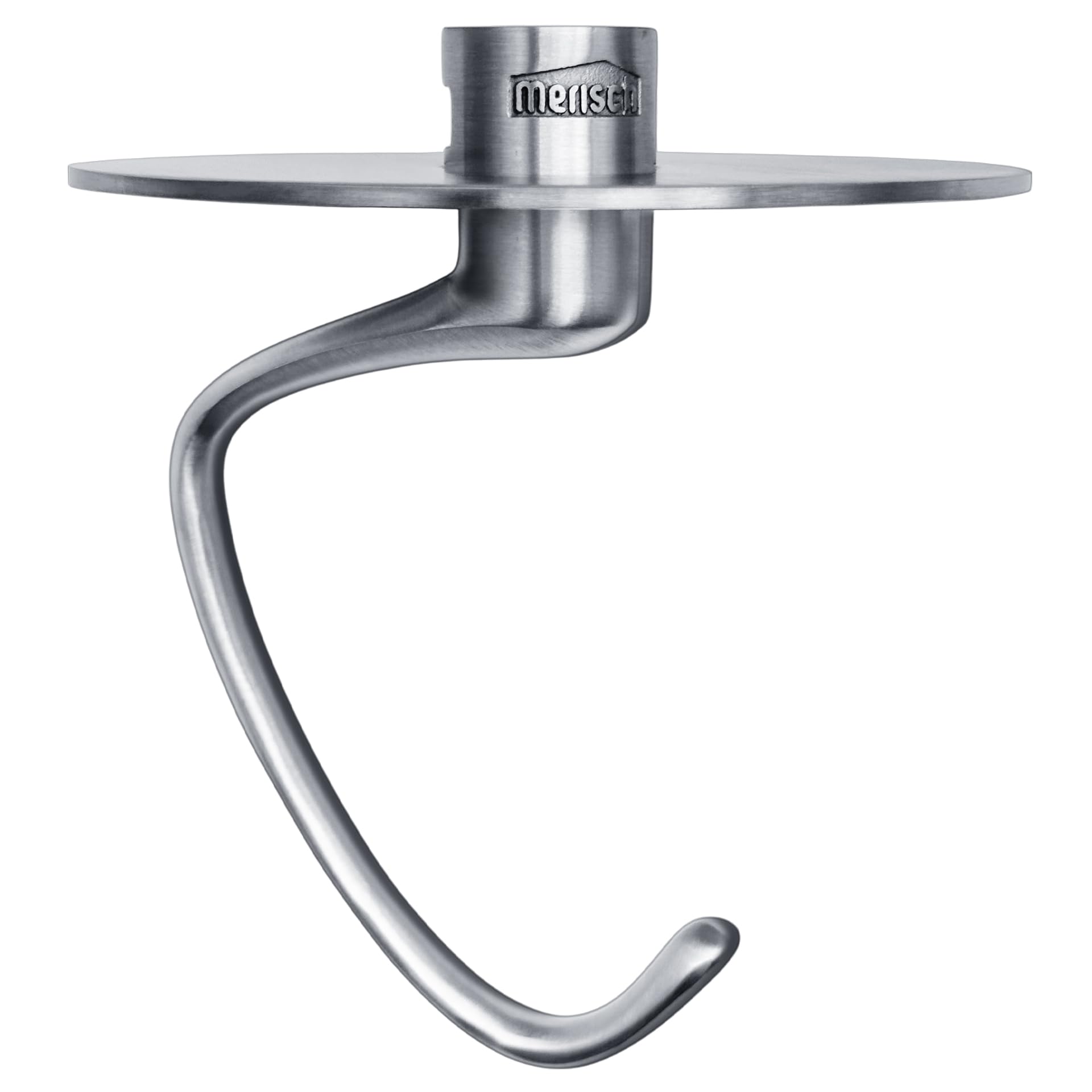 Merisch anti-climb dough hook prevents dough climb on tilt-head mixers