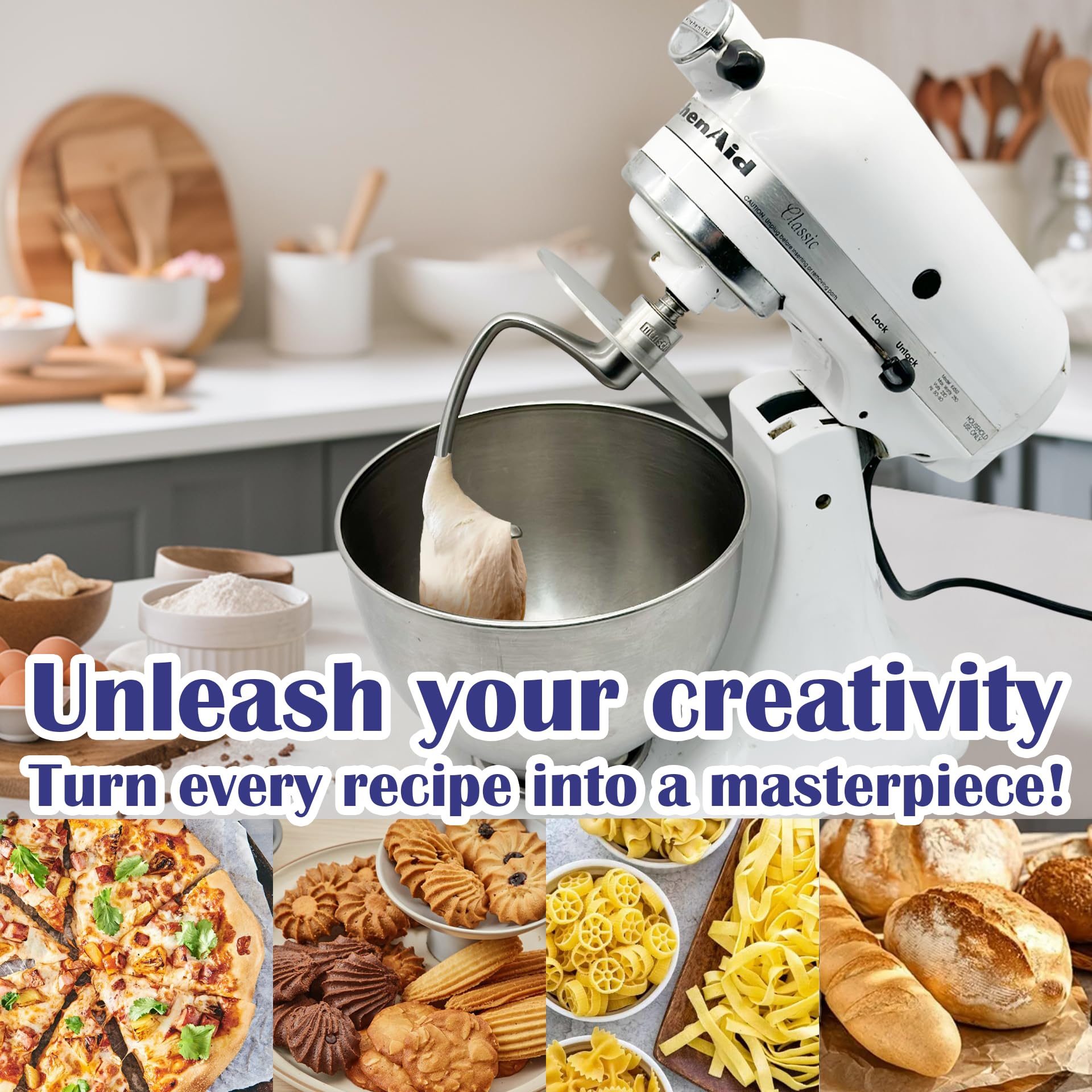 Merisch anti-climb shield design keeps ingredients in the bowl