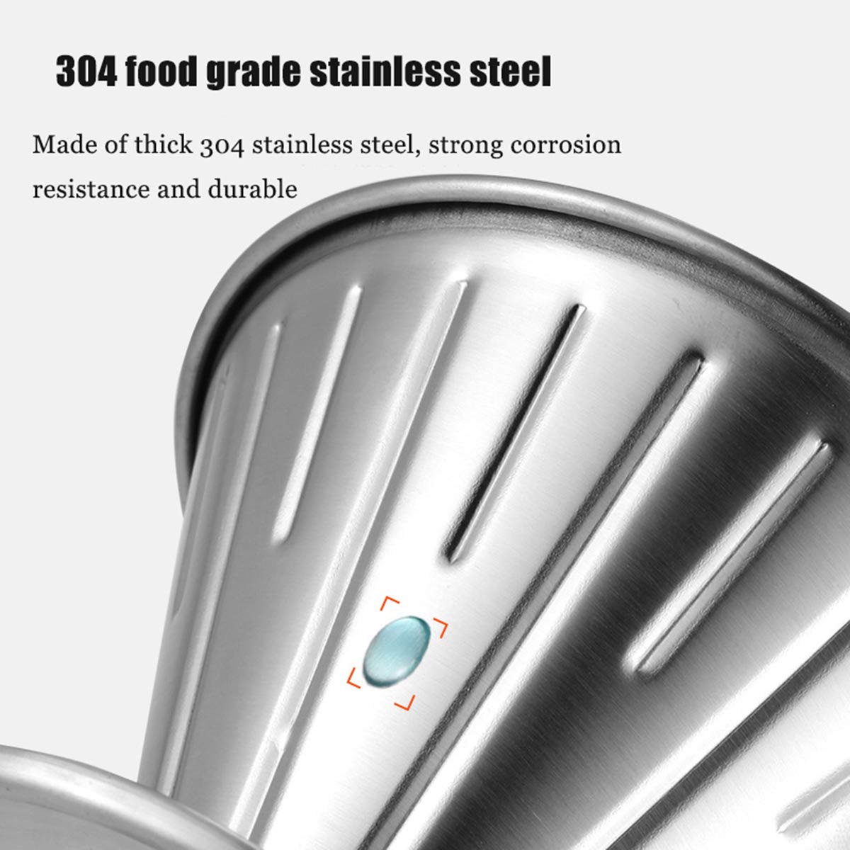 MERMOO YILAN dishwasher-safe pour-over dripper in stainless steel for easy cleanup