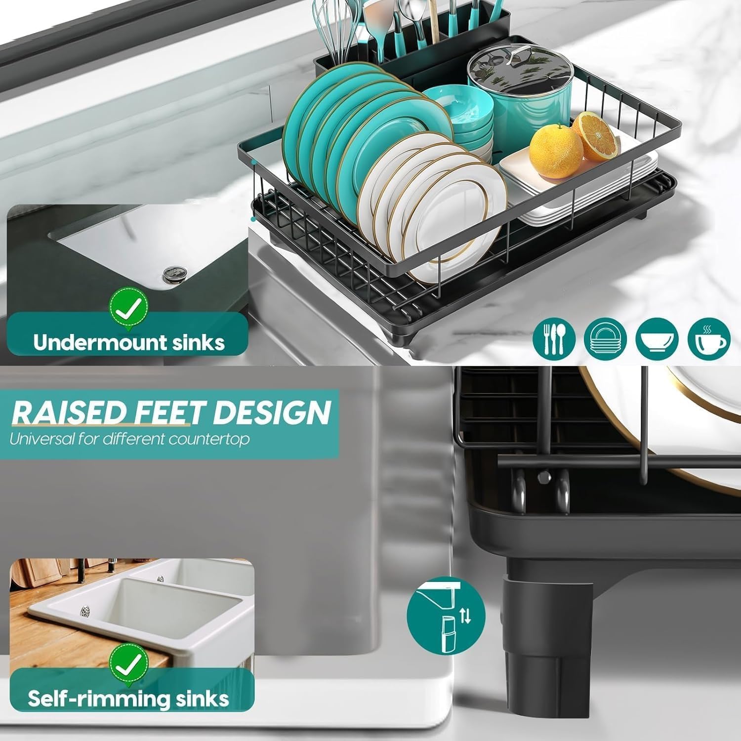 MERRYBOX dish area supports fast, organized air drying of plates