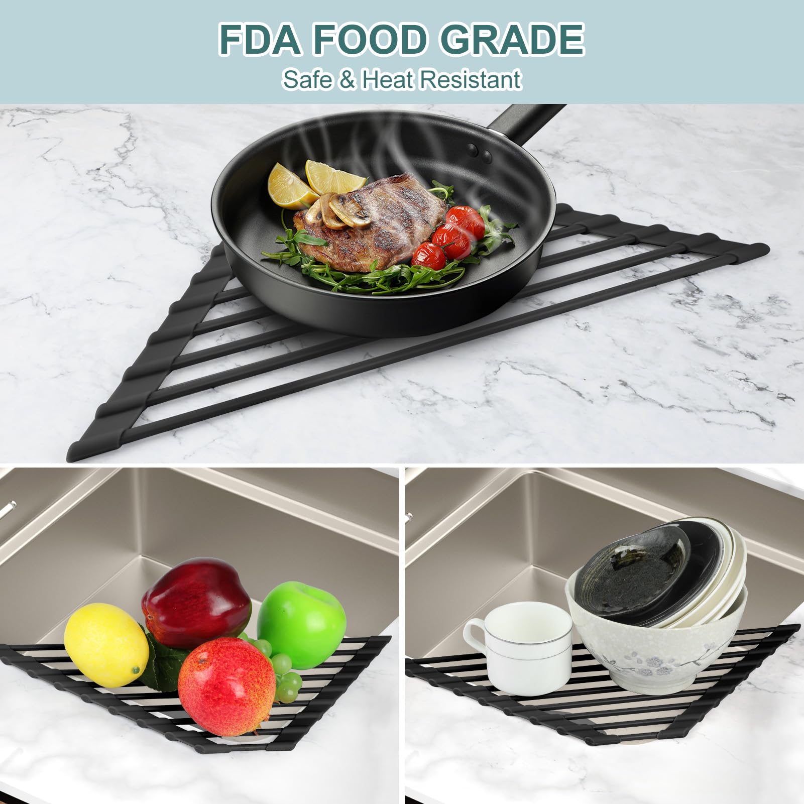 MERRYBOX heat-resistant rack handles hot pans without damage.