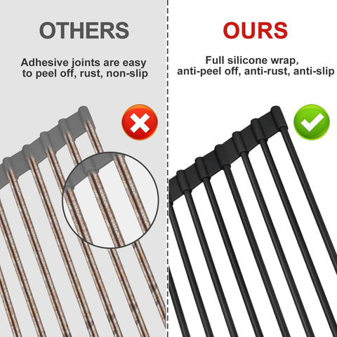 MERRYBOX heat-resistant rack endures hot pans up to 400°F for protection