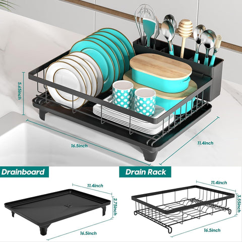 MERRYBOX rack with cup holder dries glasses neatly after washing