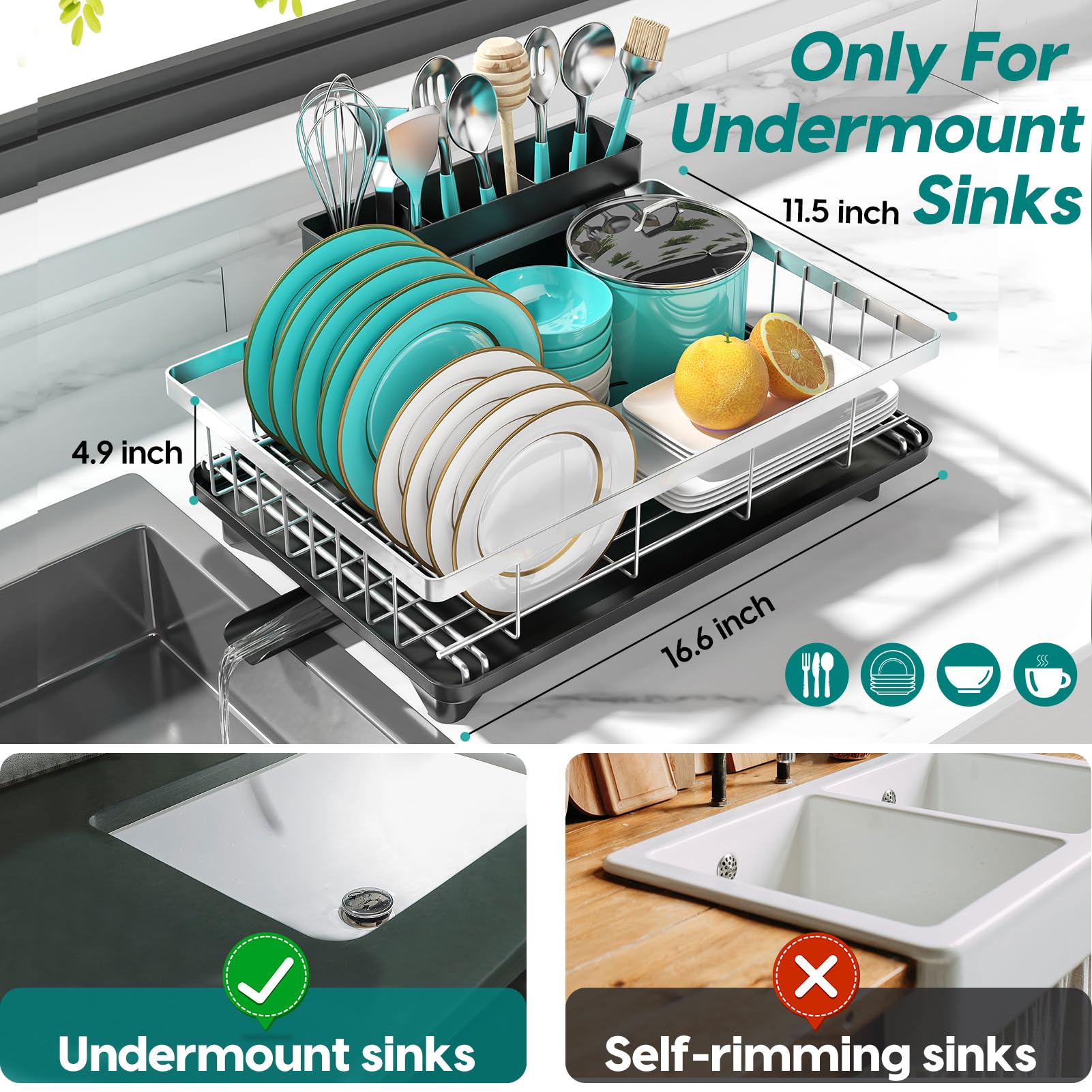 MERRYBOX three-compartment utensil holder keeps cutlery organized