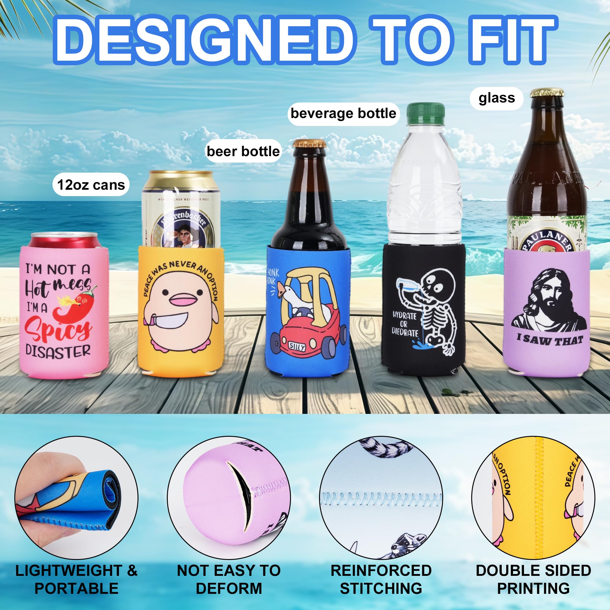 Merrypuls universal fit for most 12 oz cans, prevents warmth transfer