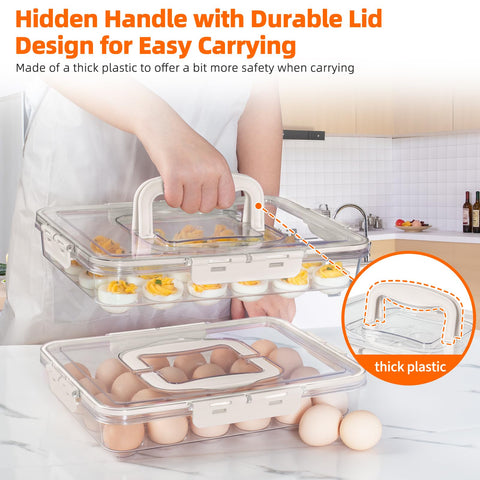 MesRosa clear BPA-free plastic tray keeps eggs visible and safe.
