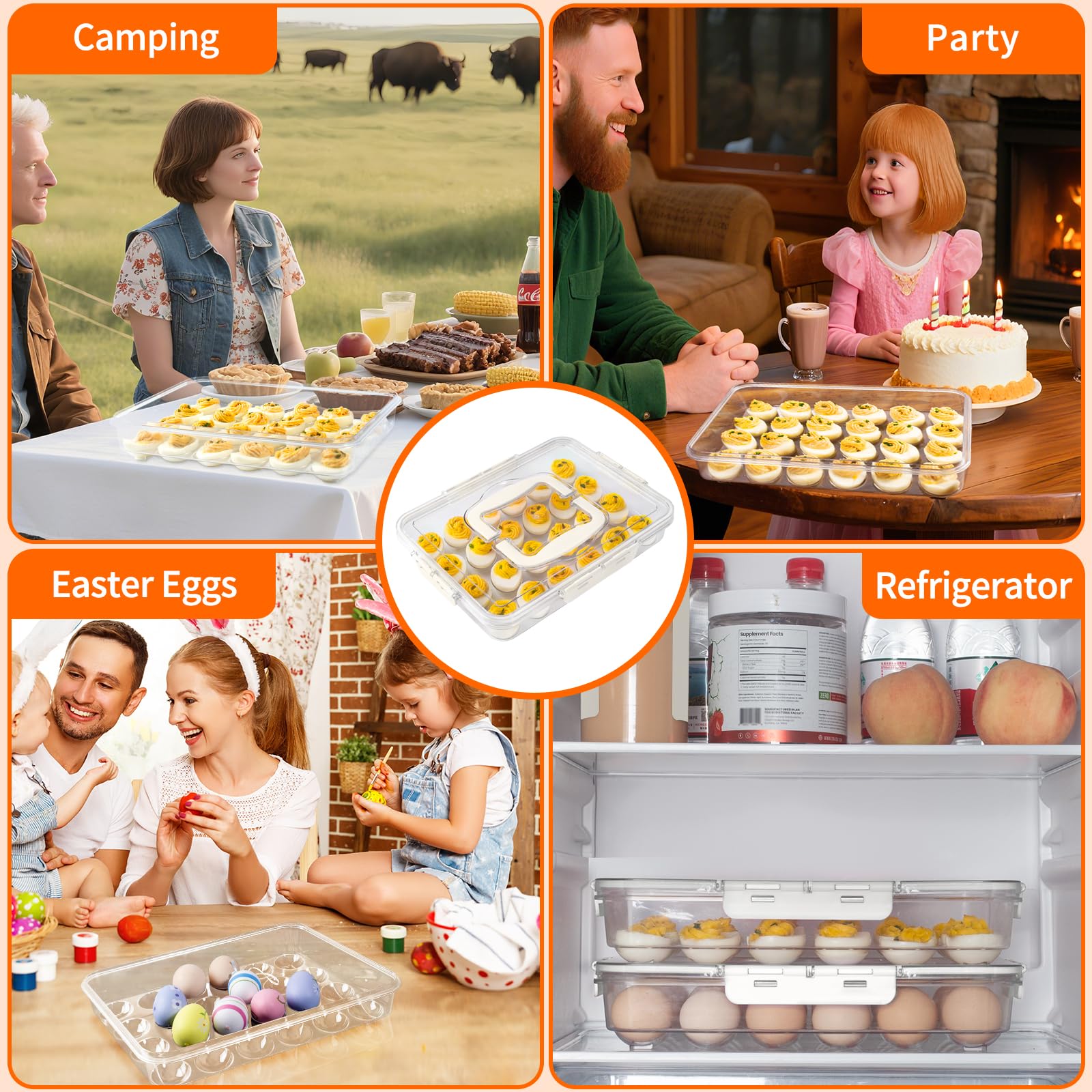MesRosa egg container dimensions 13 by 10 inches for compact stacking.