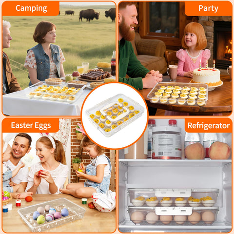 MesRosa egg container dimensions 13 by 10 inches for compact stacking.