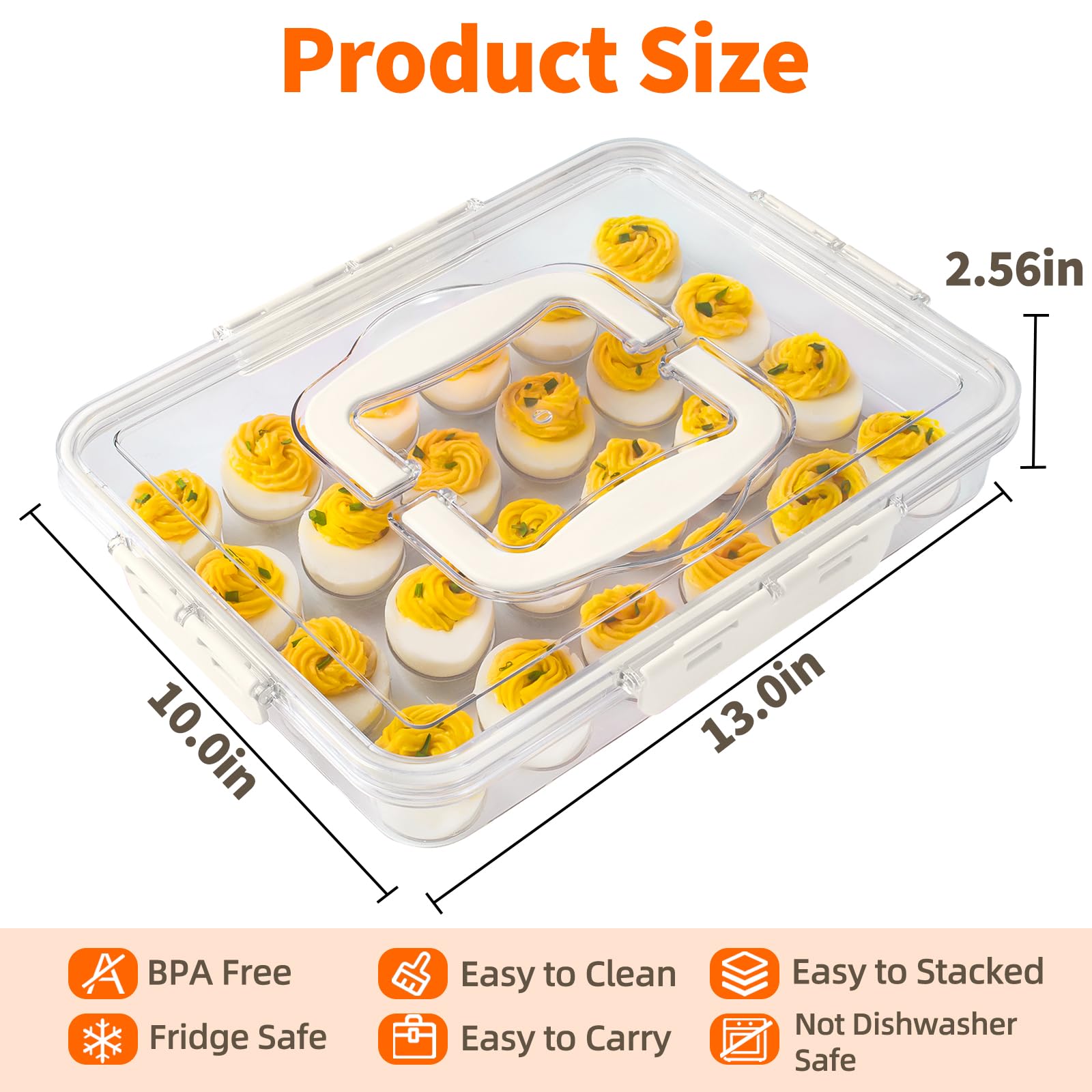 MesRosa multi-purpose deviled egg platter doubles as an Easter egg container.