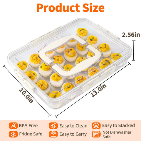 MesRosa multi-purpose deviled egg platter doubles as an Easter egg container.