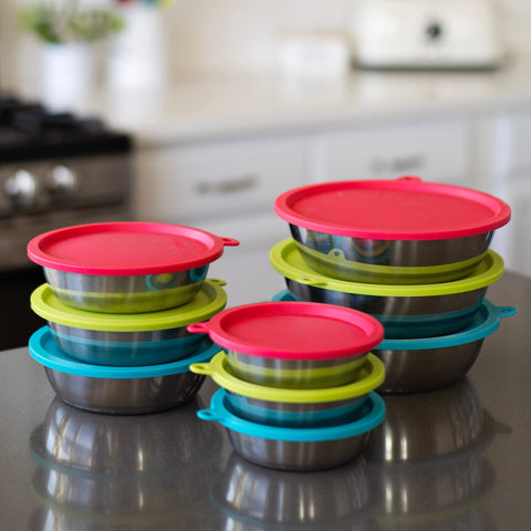 Messy Mutts dishwasher-safe bowls simplify cleaning after meals.