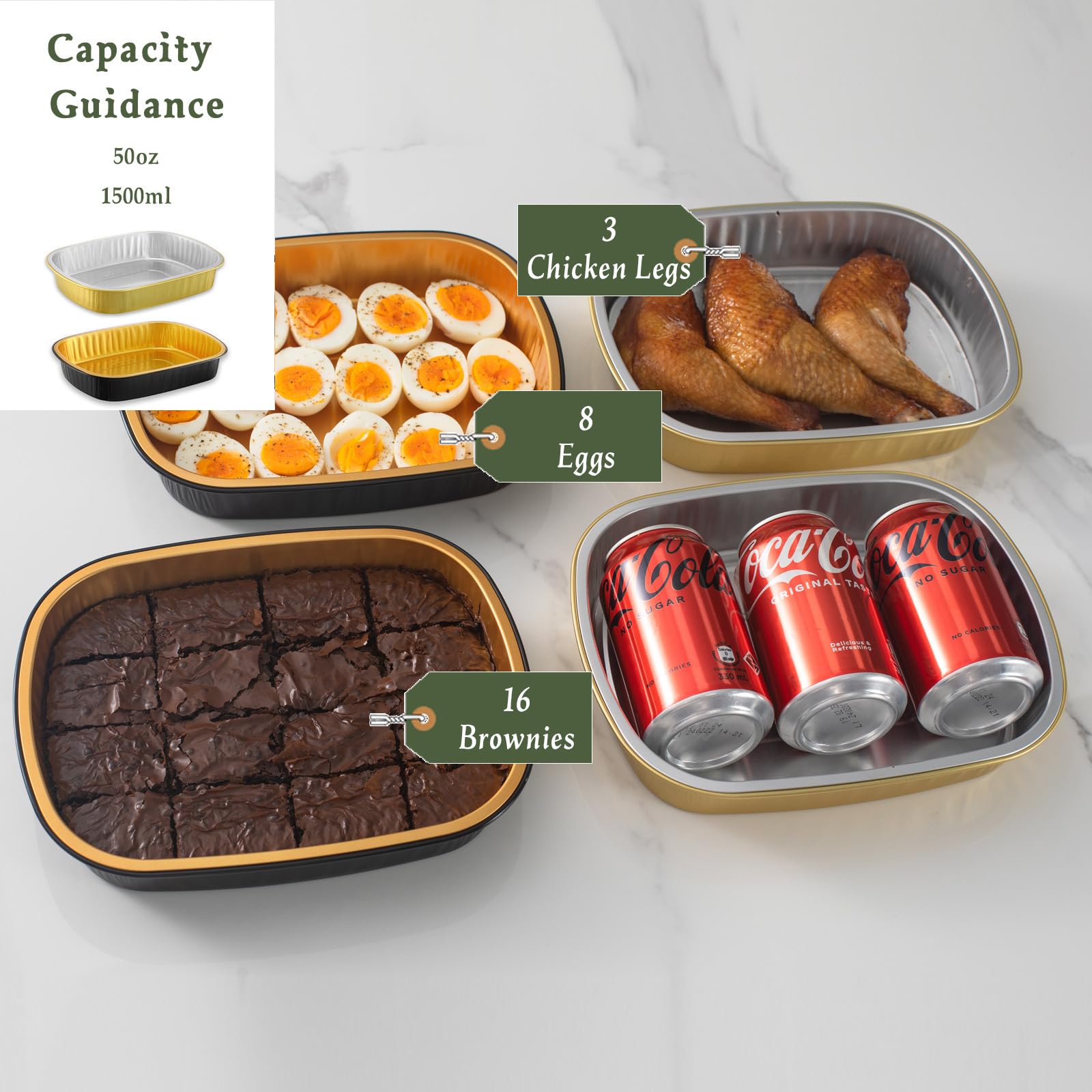 MESTAEK 50oz pan with snap-on lid, ideal for barbecues and outdoor meals.
