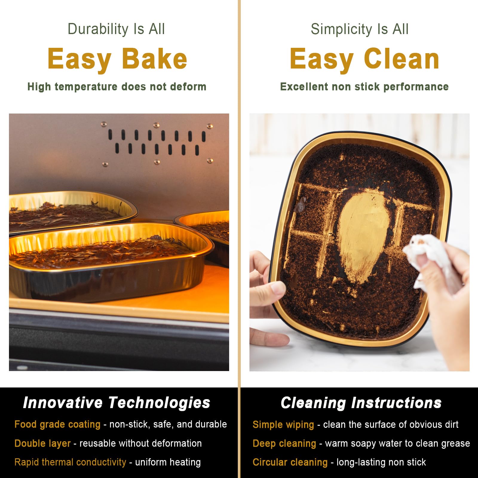 MESTAEK elegant black-gold finish, suitable for festive food presentation.