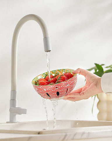 Metahom durable ceramic fruit bowl for everyday use with vibrant intricate patterns.