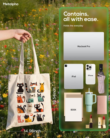 METALPHA travel-friendly tote suitable for shopping and study.
