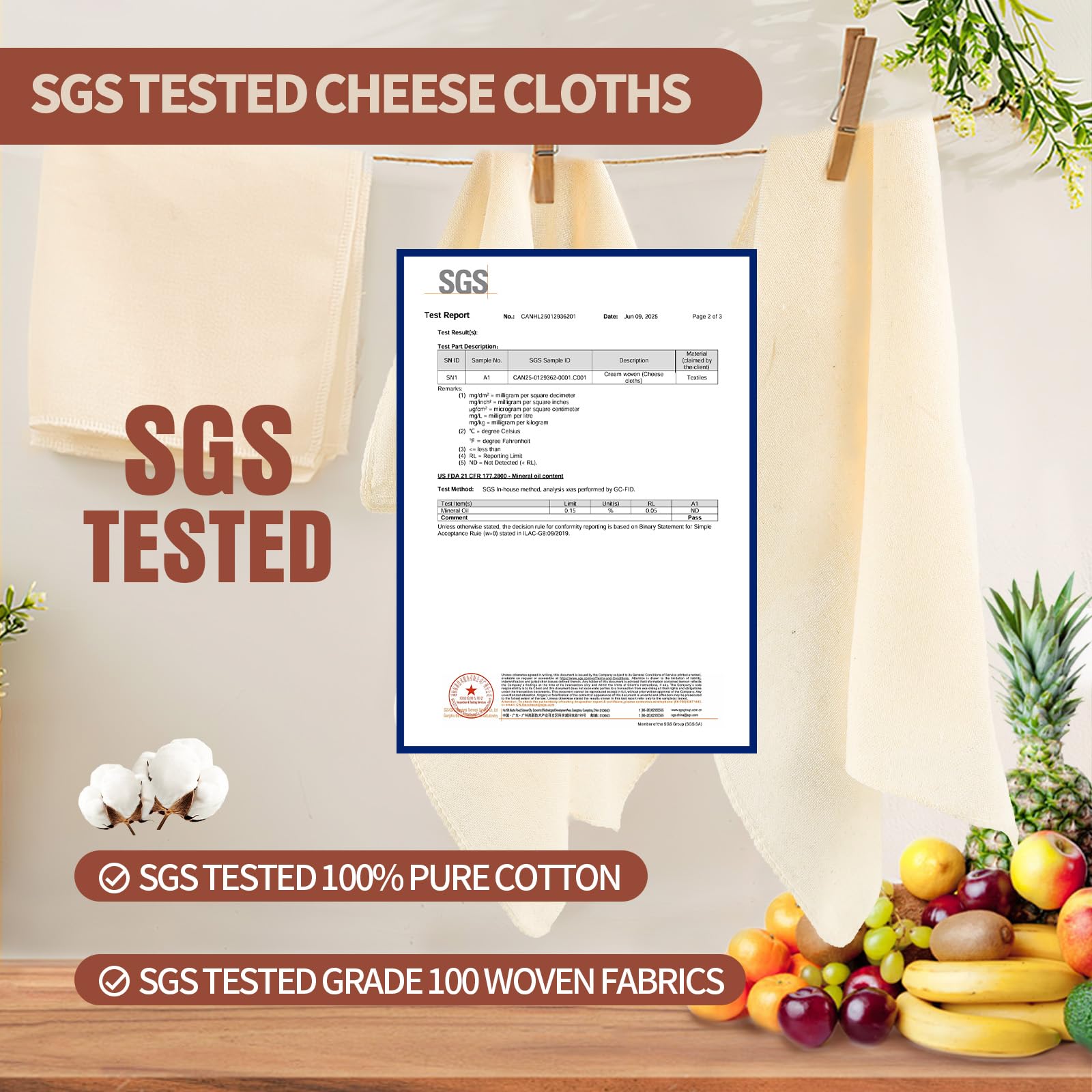 Metflavor hemmed-edge cloths stay strong during repeated use.