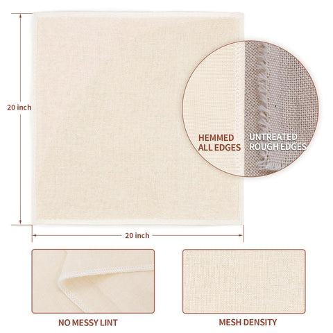 Metflavor ultra-dense 56x42 weave enables smooth broth filtration.