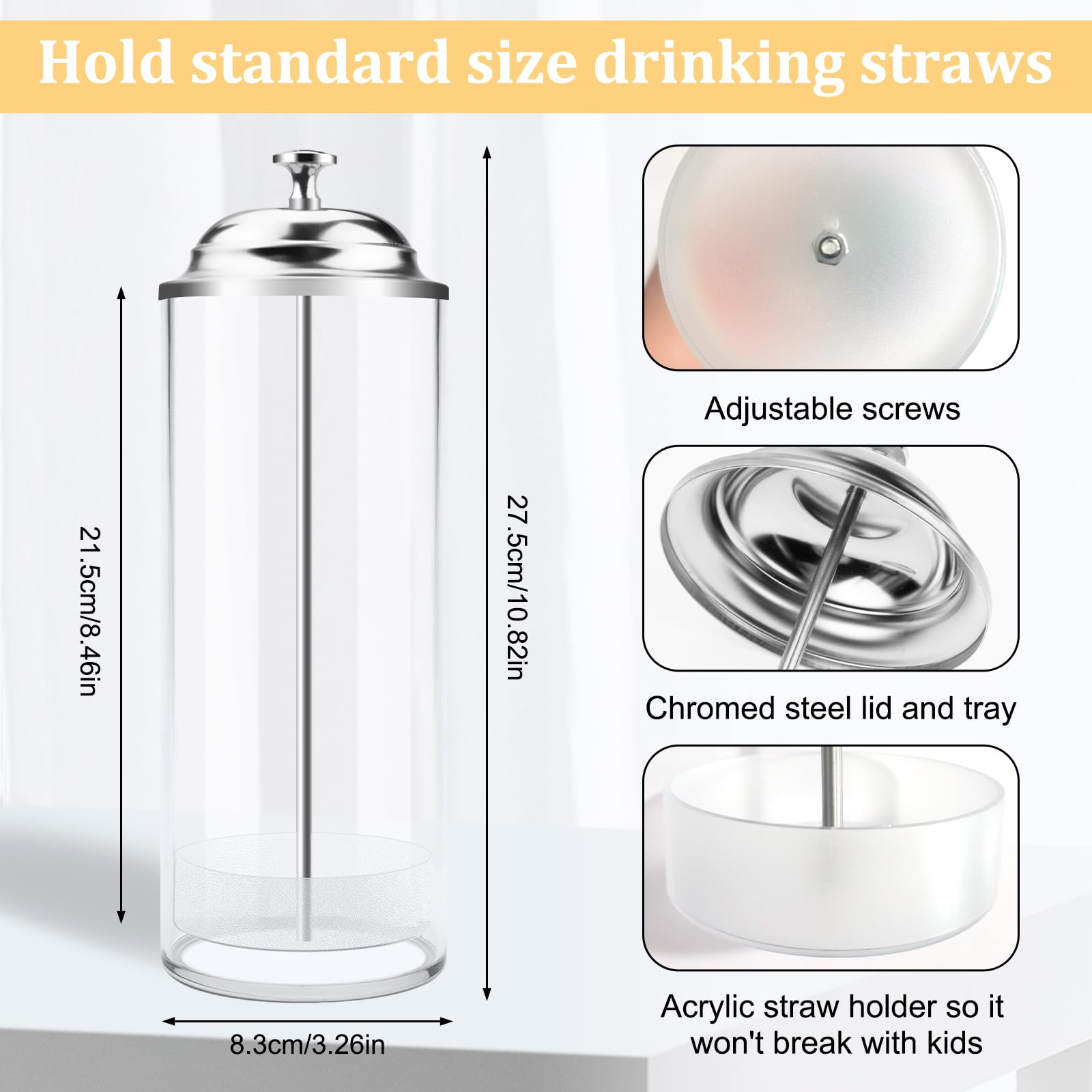 Mevtok straw holder lid open dispensing a straw quickly and cleanly.