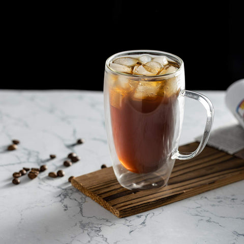MEWAY two-pack glass mugs set for daily beverages.