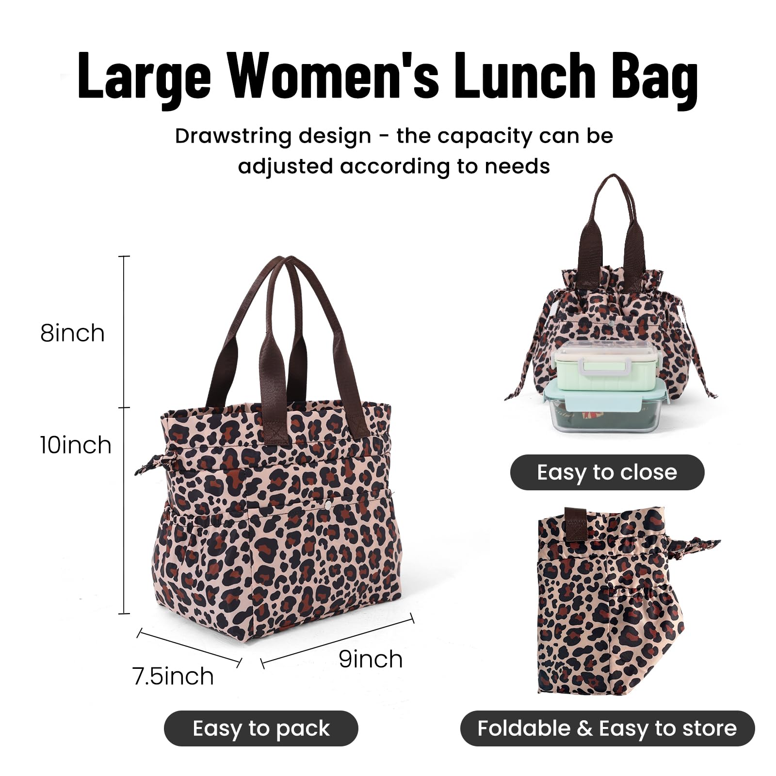 MEXS insulated lunch bag maintains hot or cold meals for hours.