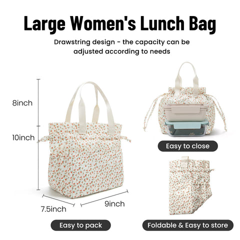 MEXS lunch bag drawstring-top design for quick access to meals on the go