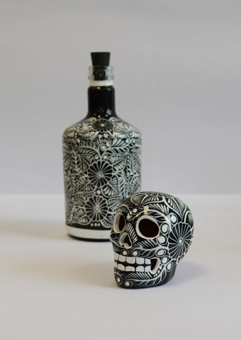 Clear glass tequila decanter showing its crisp clarity