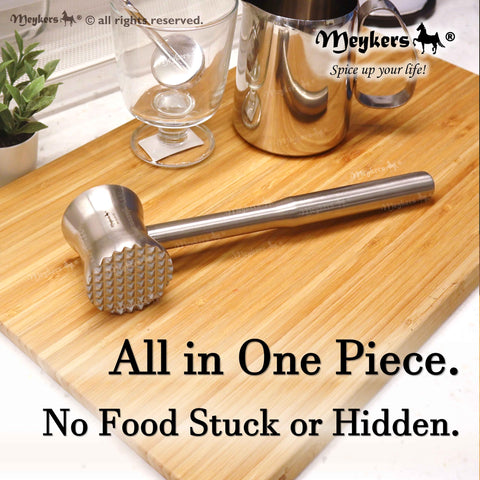 Meykers dual-sided tenderizer mallet for even pounding and tender results