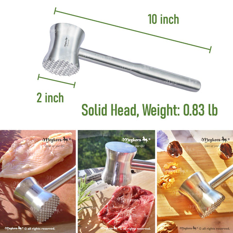 Meykers solid-head tenderizer ensures effective tenderizing on various meats