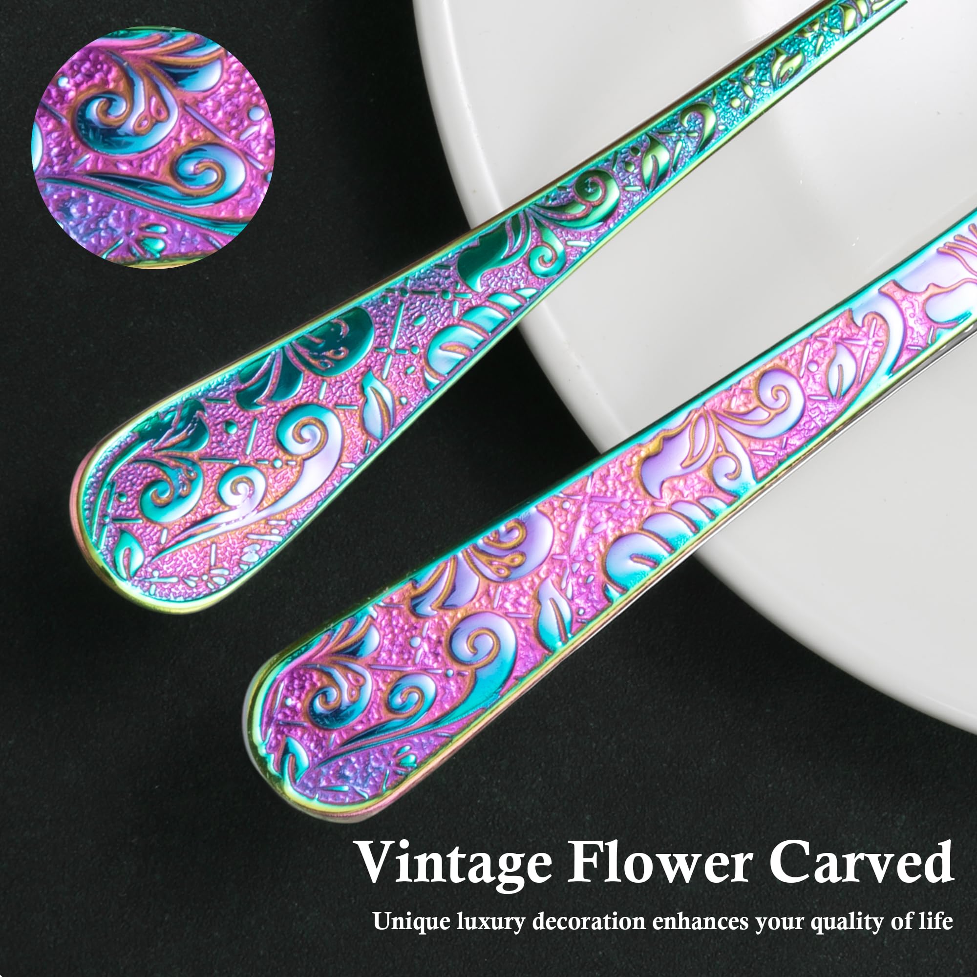 Meythway stainless steel flatware with ergonomic, balanced handles