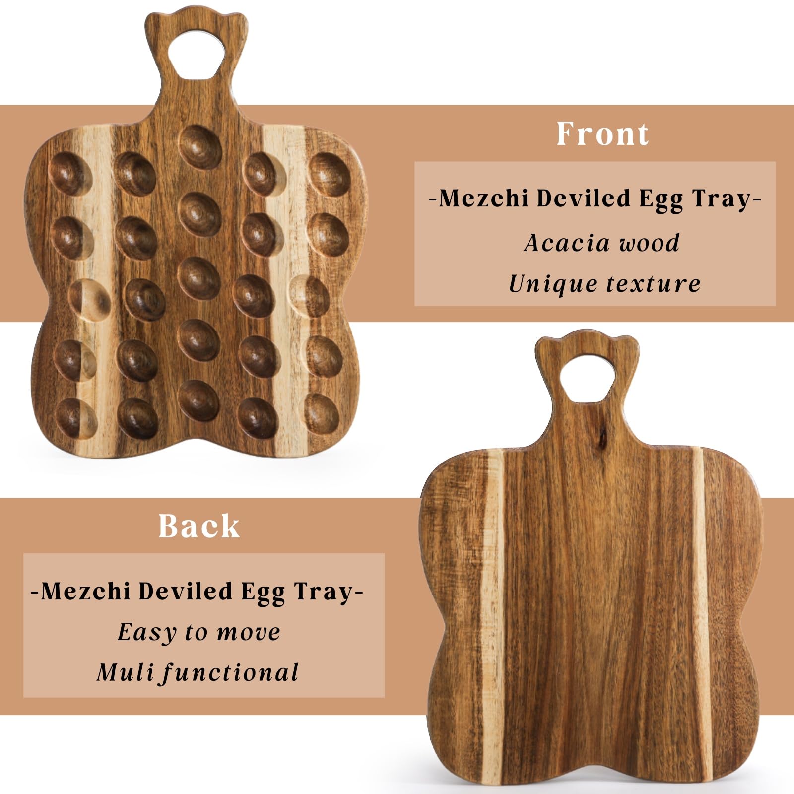 Mezchi two-sided design with slots on one side and a flat surface on the other