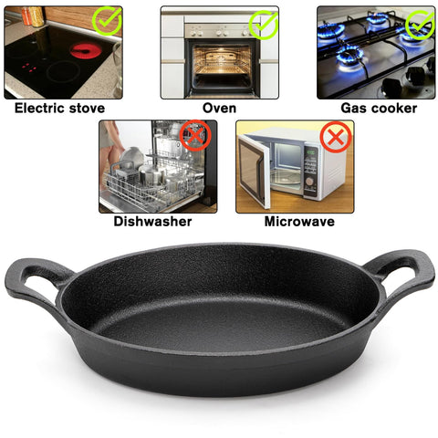 Mezchi fajita skillet on stovetop showing even heat for searing