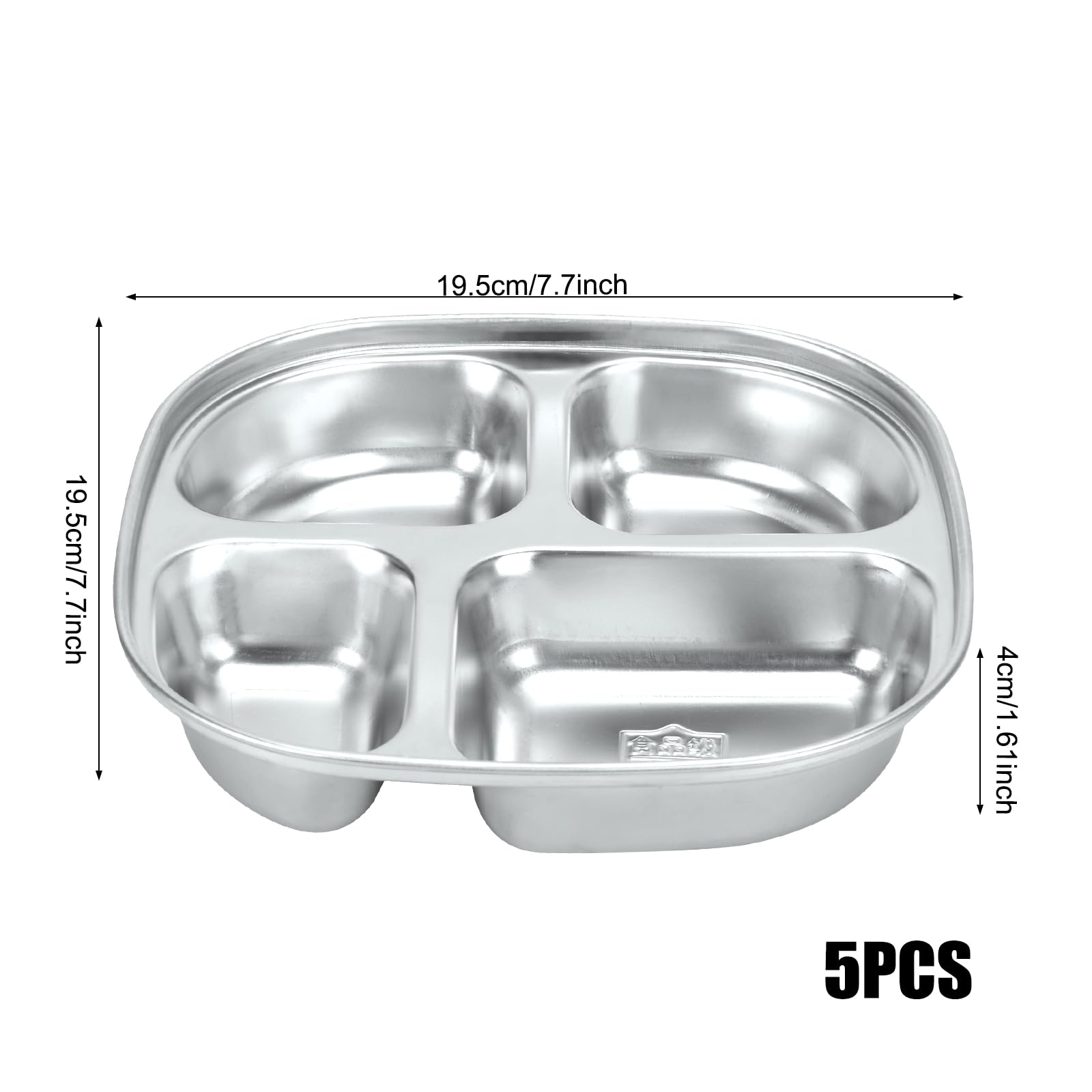 MFBJXC four-compartment design supports balanced meals for kids and adults.