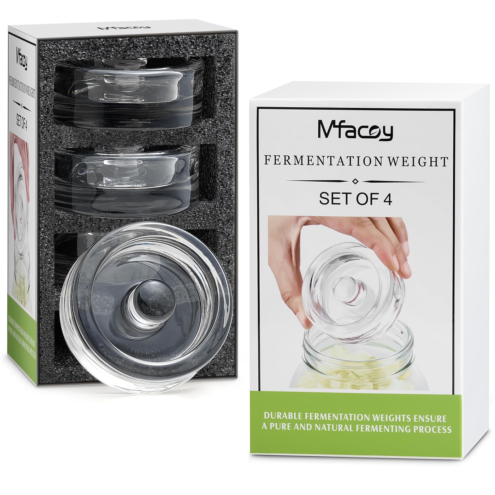 Mfacoy 180-day satisfaction guarantee accompanies this four-pack