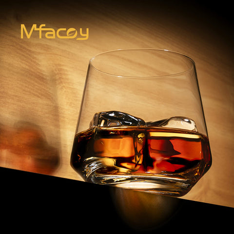 Mfacoy 18oz highball glasses with tall shape for cocktails and mixers.
