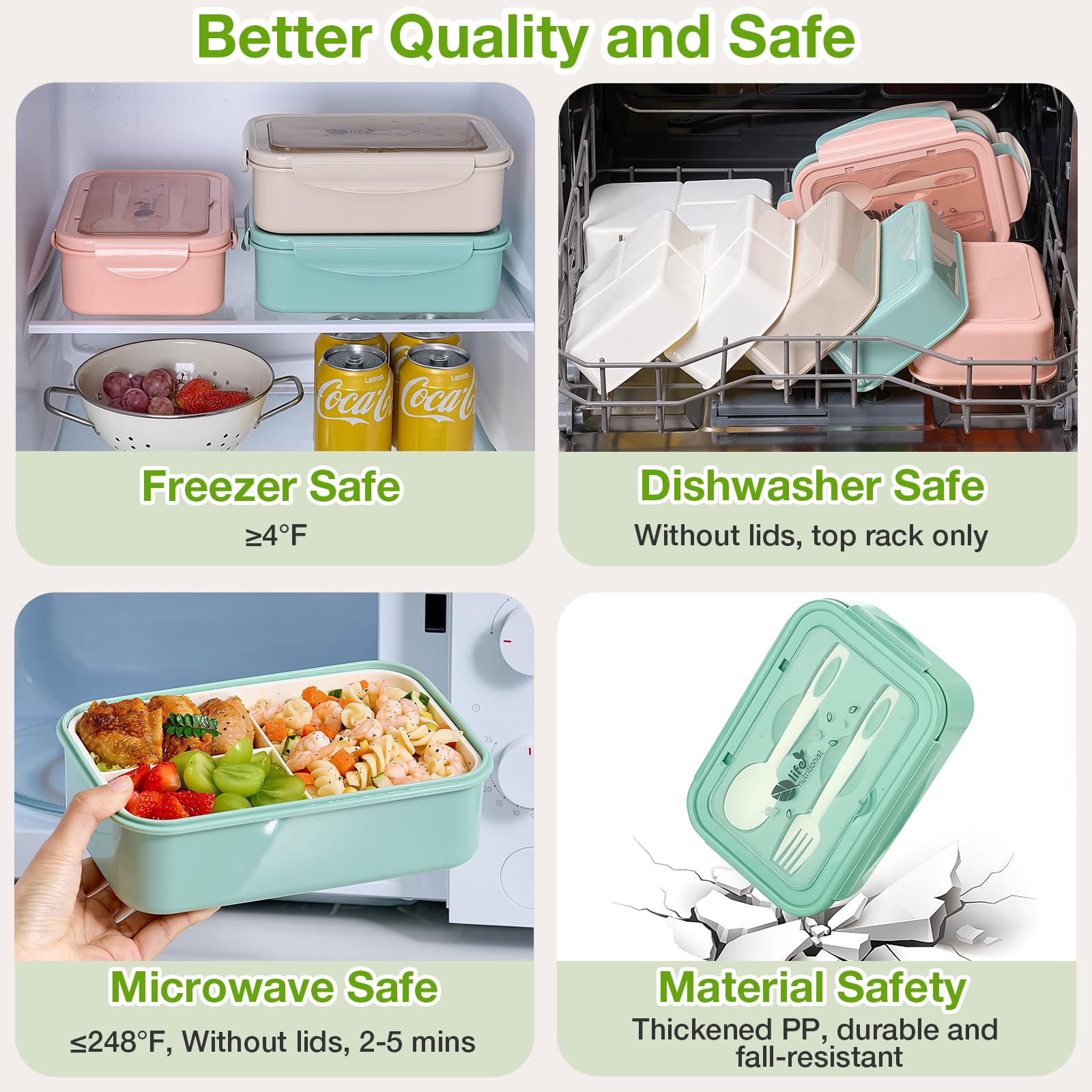 Mfacoy dishwasher-safe lunch box for easy cleaning after meals.