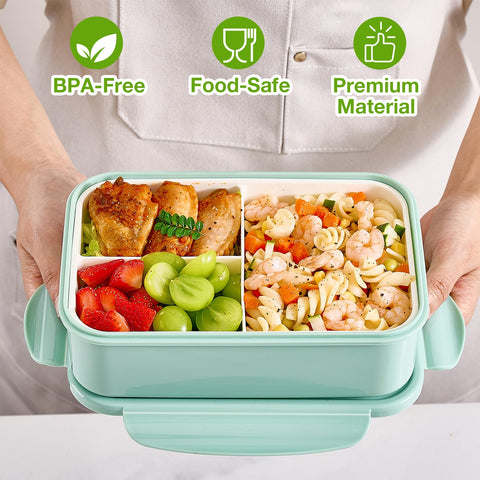 Mfacoy microwave-safe lunch box for reheating leftovers safely.