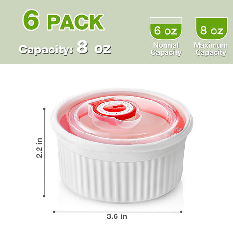 Mfacoy creme brulee ramekins with lids ideal for desserts and presentation.