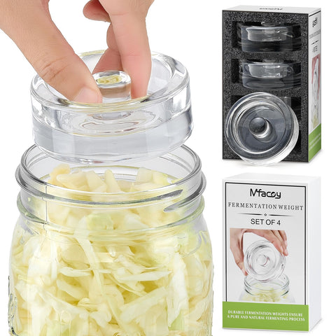 Mfacoy fermentation weights for wide-mouth jars keep vegetables submerged during brining