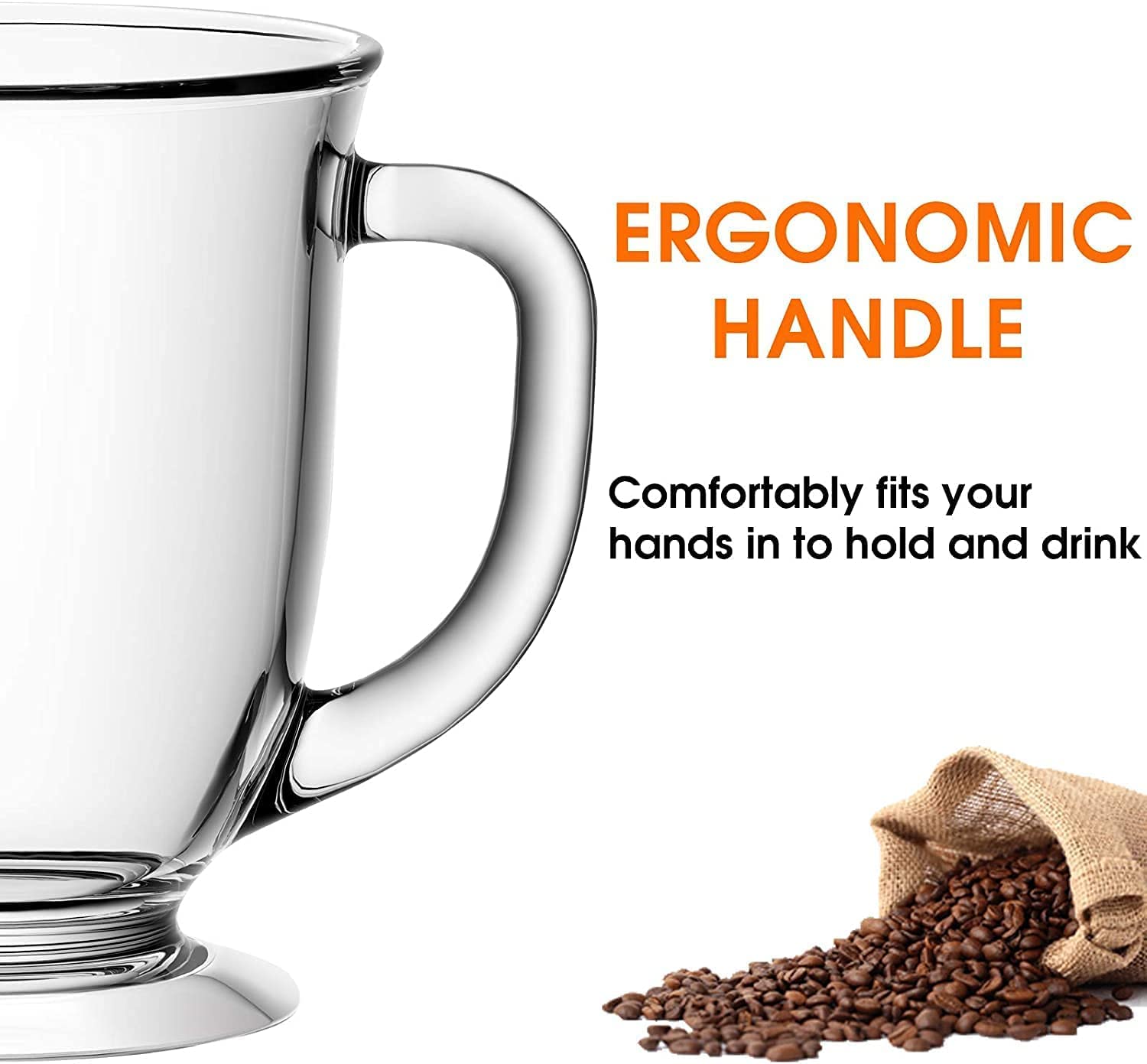 Mfacoy heat-resistant glass mugs for daily use