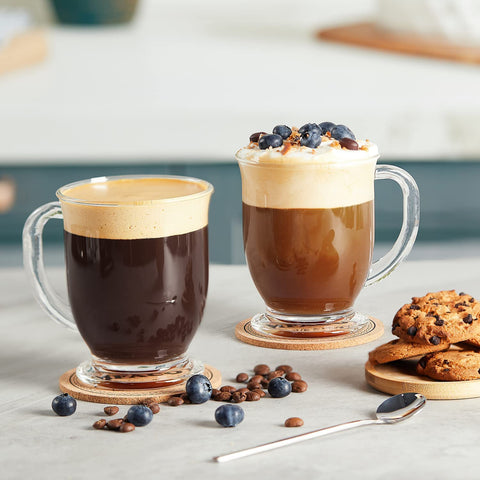 Mfacoy glass coffee mugs set of 6, ideal for gifting