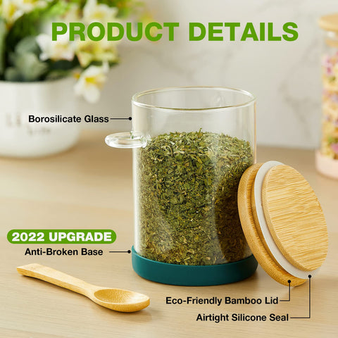 Mfacoy jars stocked with tea, sugar, or flour illustrate versatile kitchen storage options