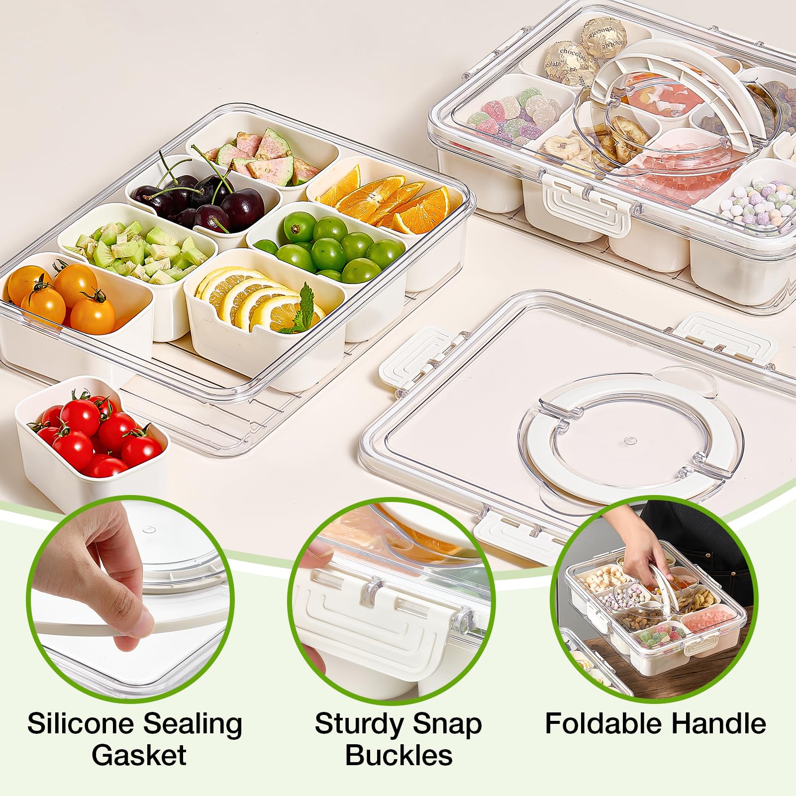BPA-free material of Mfacoy Snackle Box ensures safe use.