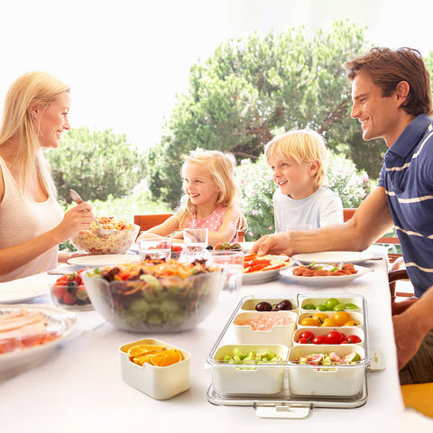 Portable Snackle Box by Mfacoy for outdoor picnics and trips.