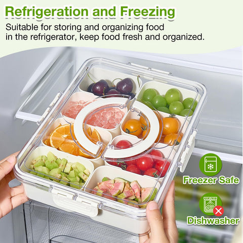 Transparent design of Mfacoy Snackle Box for quick viewing.