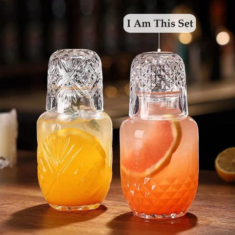 Mfacoy 5 oz tumbler with glass, comfortable grip for easy late-night sipping.