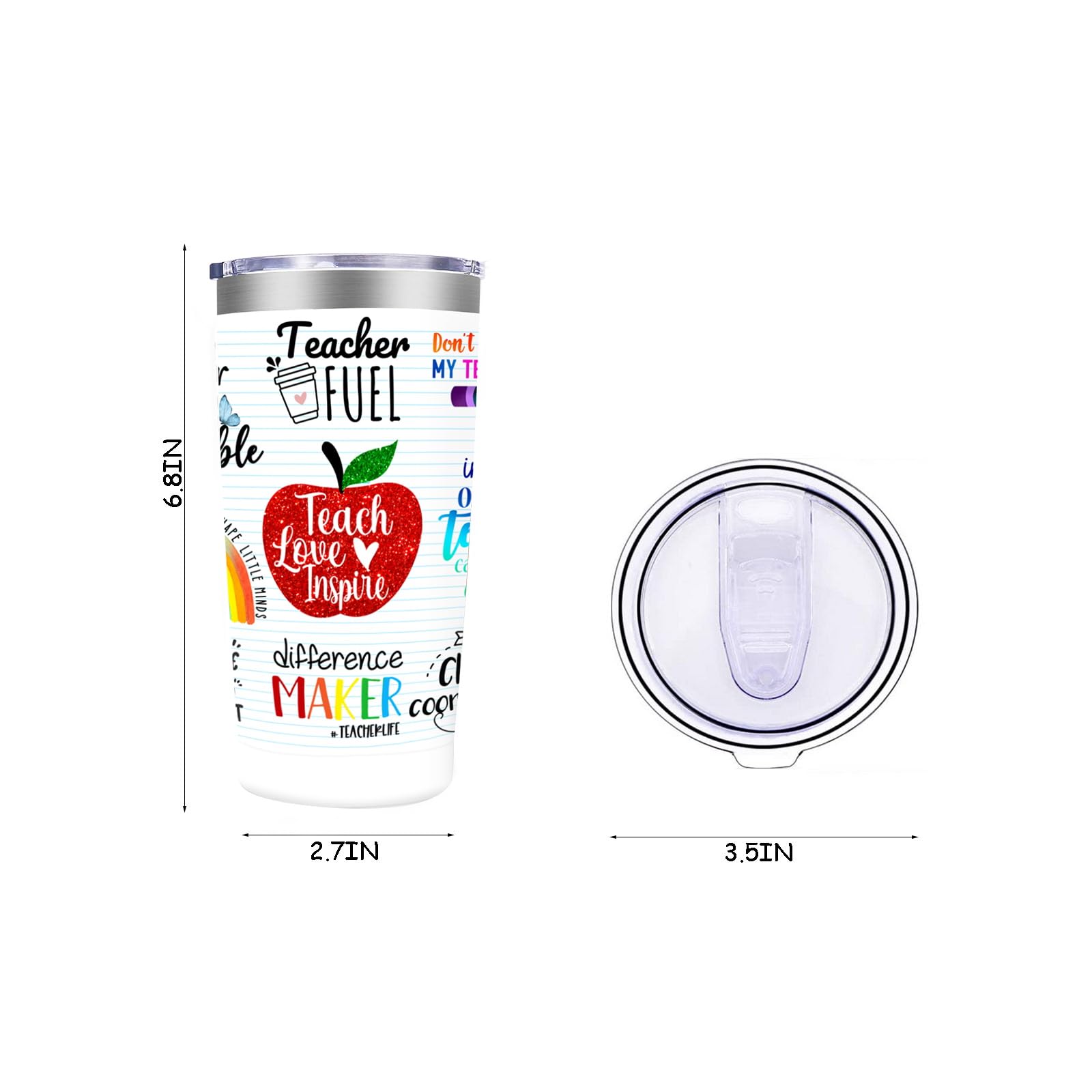 MFGNEH 20oz tumbler with double-wall vacuum insulation maintains cold or hot drinks