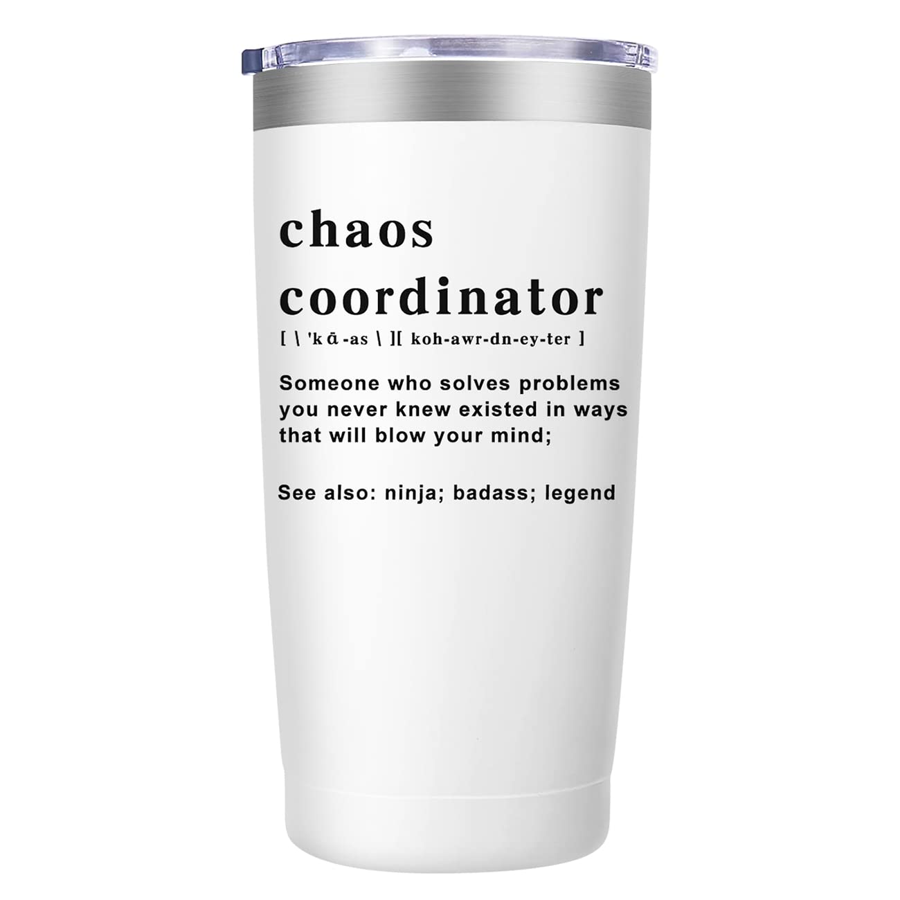 MFGNEH Chaos Coordinator Tumbler cap with leakproof seal for spills-free travel.