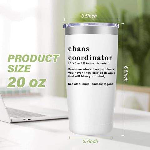 MFGNEH Chaos Coordinator Tumbler stainless body with durable finish for everyday use.